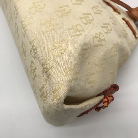 Dooney & Bourke Yellow Canvas Logo Tassel Duffle Bag - Picture 6 of 11